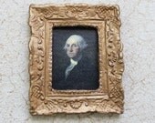 Framed Miniature Portrait of Washington in One Twelfth Scale