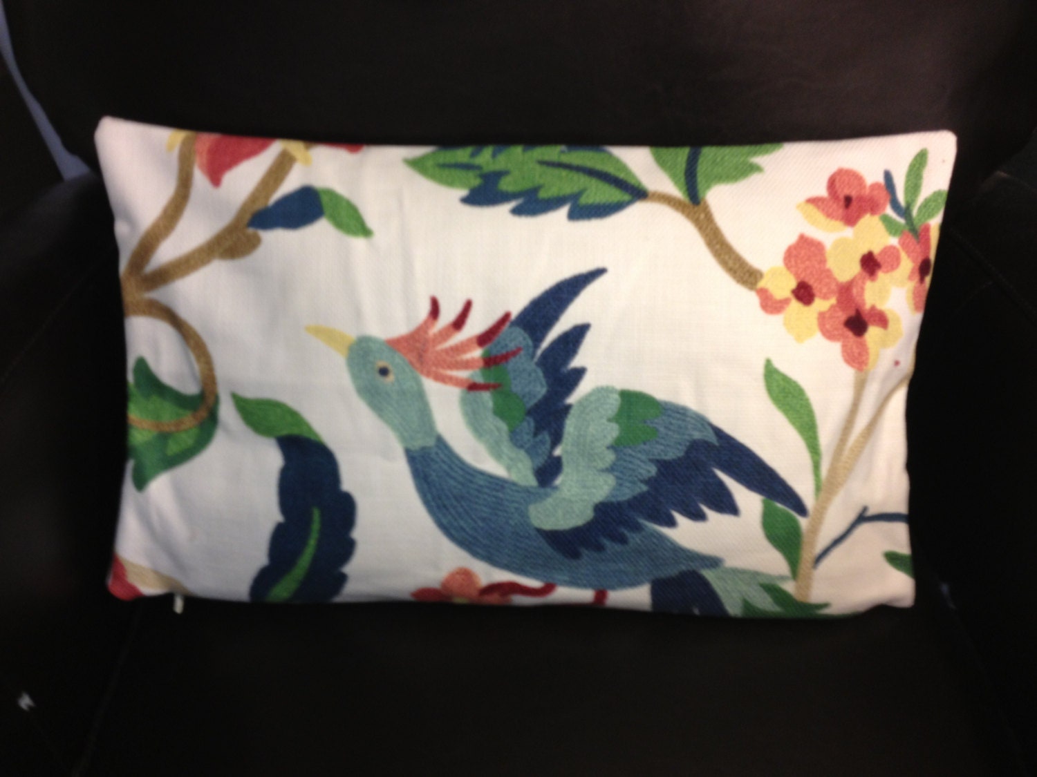 12" by 20" lumbar zipper pillow cover in Richloom floral