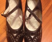Amazing vintage 1930s 30s deco heels sz small