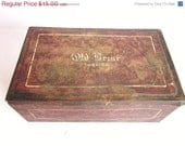 20% OFF SALE Tobacco Tin Old Briar, Advertising Tin, Antique, Vintage