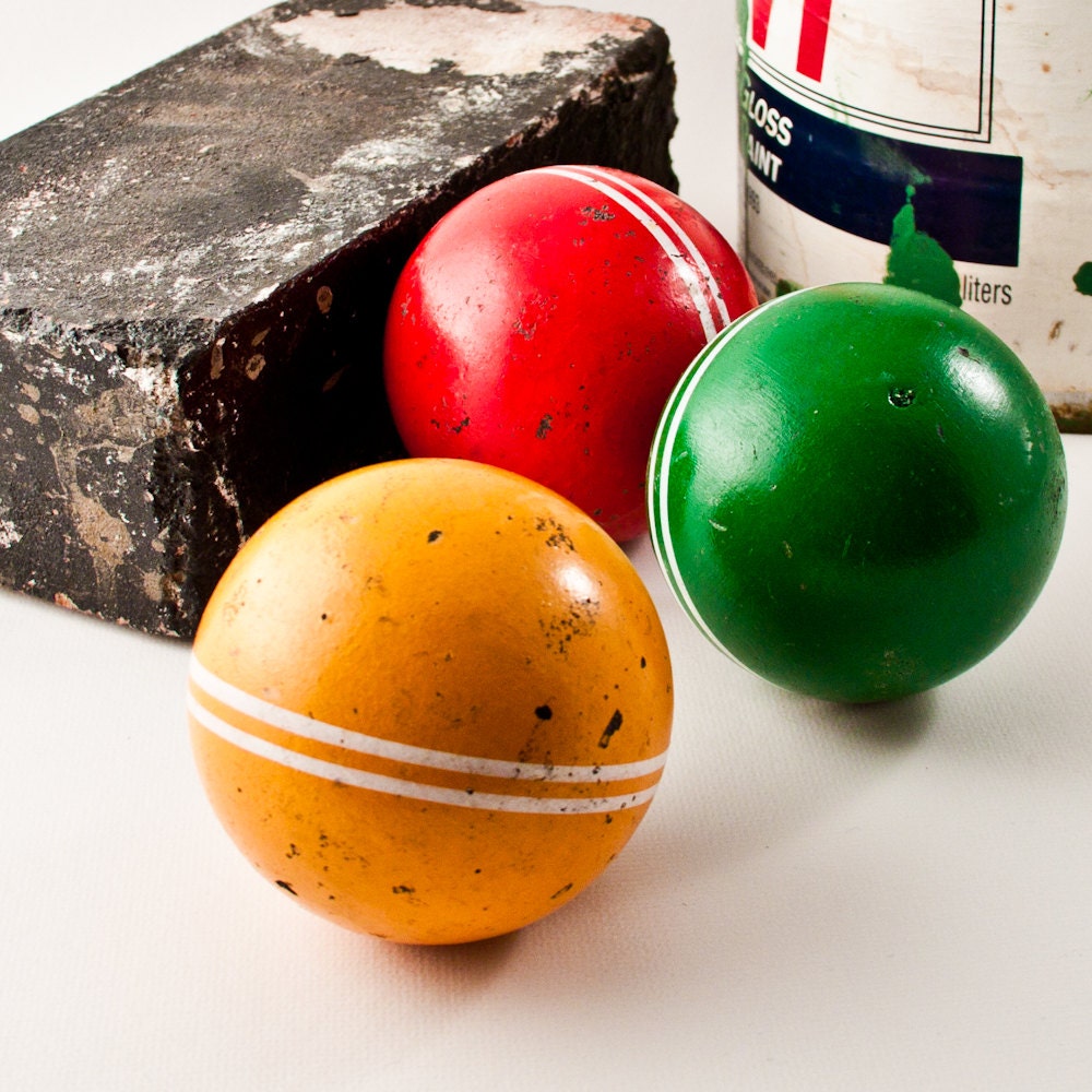 Vintage Croquet Balls Instant Collection