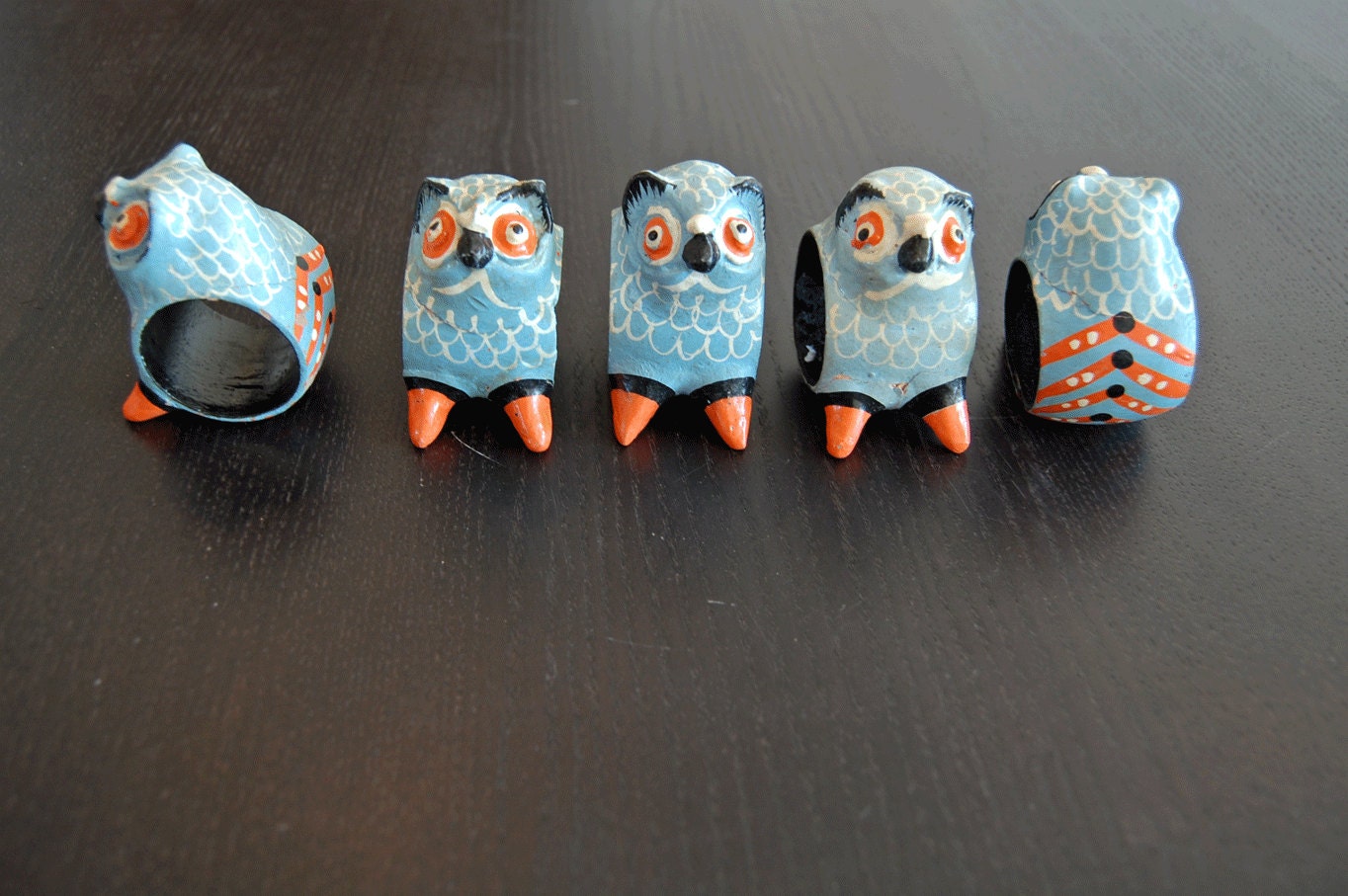 Vintage Owl Napkin Rings