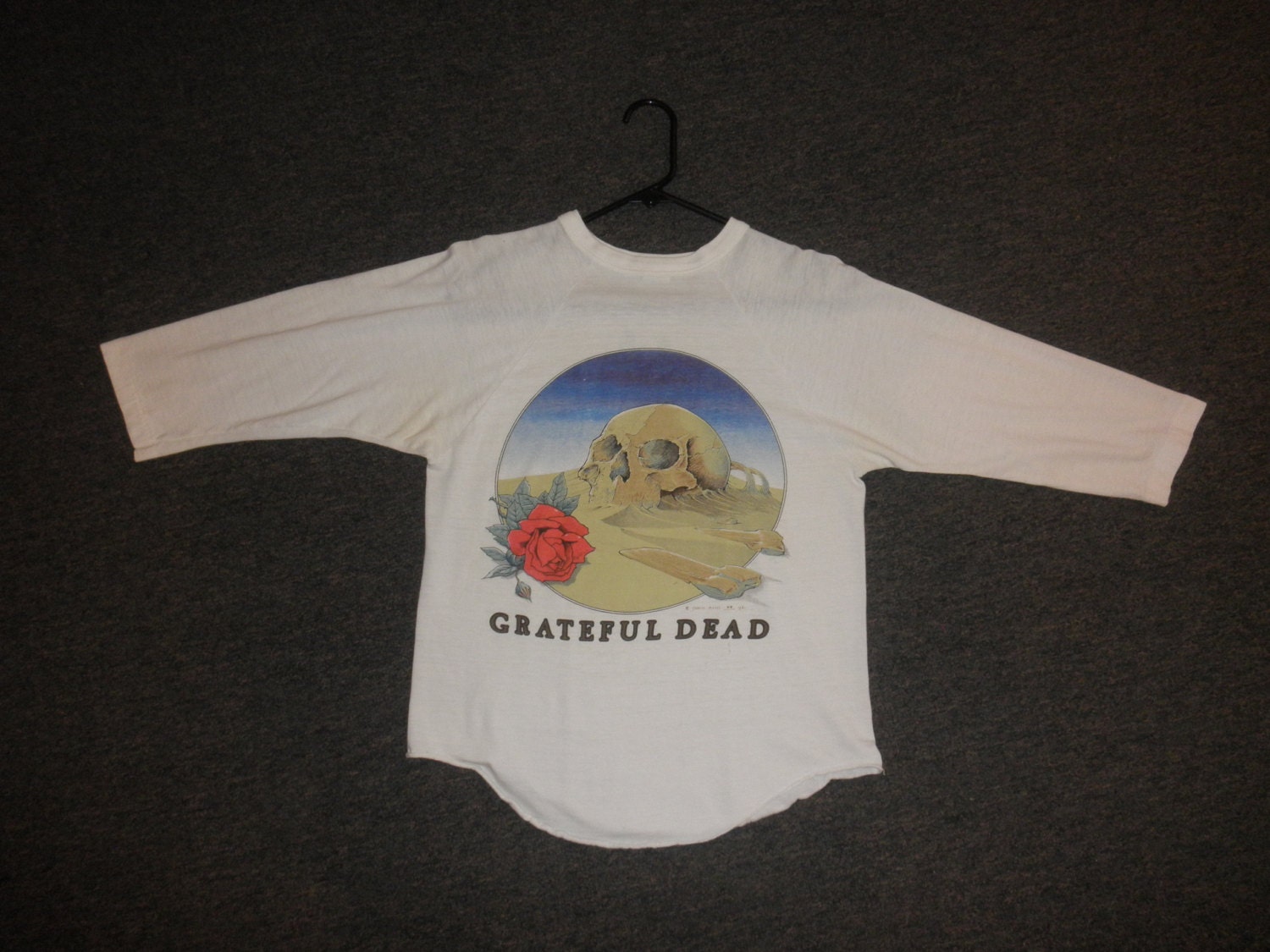 Grateful Dead 1981 concert t-shirt soft thin vintage European Tour T shirt size small medium S M