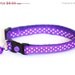ON SALE Polka Dot Cat Collar - Purple - Large Size Collar