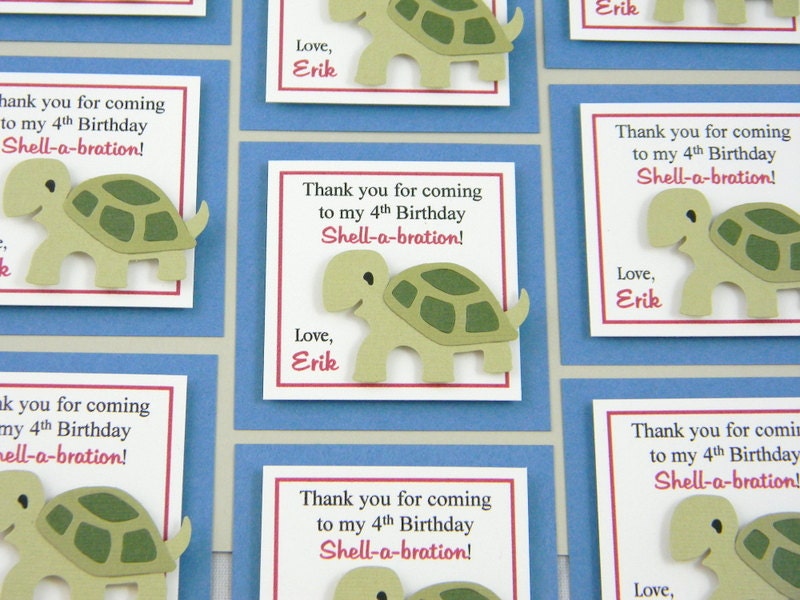 Boy Turtle Birthday Favor Tags Il_170x135