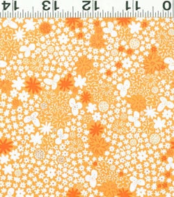 SALE-Picnic Pals Organic by Alyssa Thomas of Penguin & Fish-Floral in Light Orange