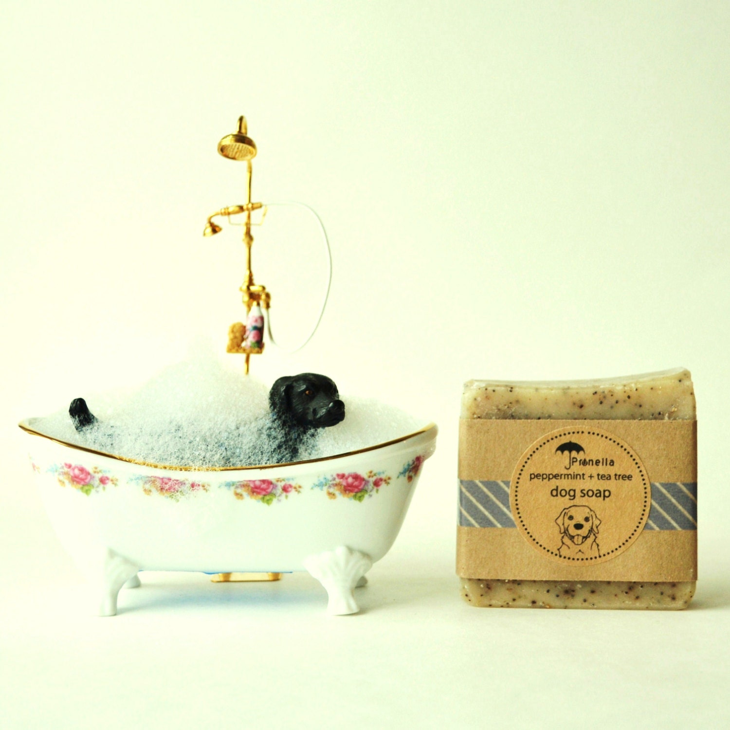 SALE - Dog Soap - Peppermint and Tea Tree - Vegan Soap made with Organic Ingredients