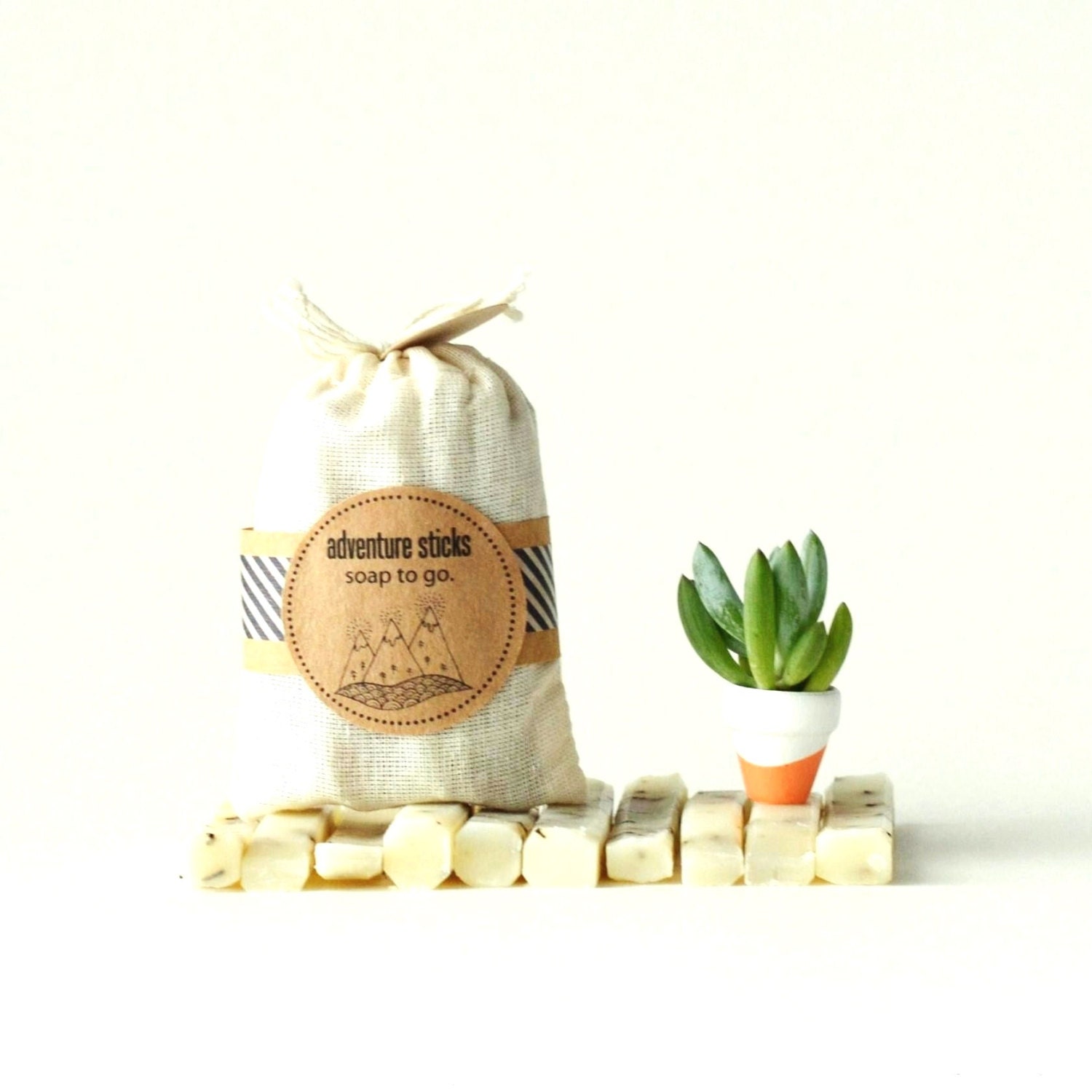 JUNE SALE - Adventure Sticks - Soap To Go. - Rosemary Peppermint Lavender -  Travel Size Soap Sticks for your next Adventure