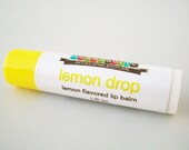 Lemon Drop lip balm - lemon flavored natural lip balm from Aromaholic - cocktail flavored lip balm