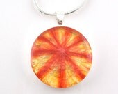 Blood Orange Pendant - Real Fruit Jewelry - Fruit Jewelry - Vegan Jewelry