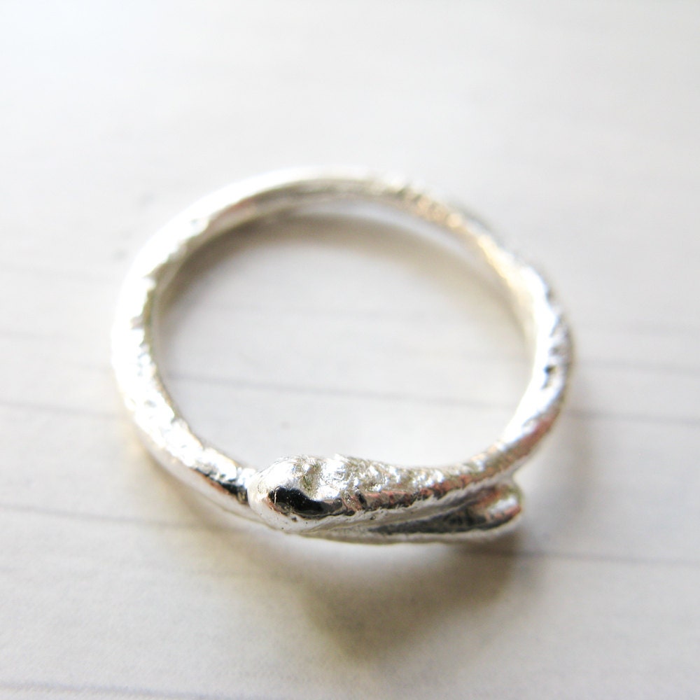 Simple ring - Sterling silver ring - Unique Twig-OOAK