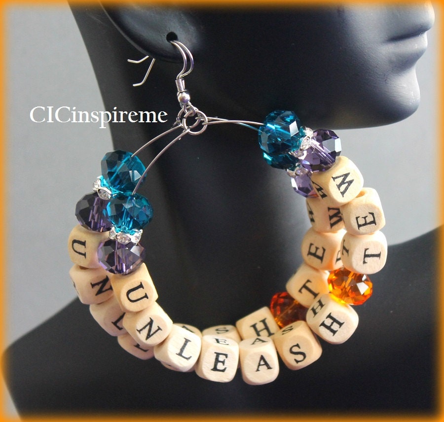 Custom Unleash TEW hoop earrings: Made to Order