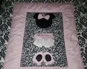 Minnie Mouse Damask Crib/Toddler Bedding Quilt