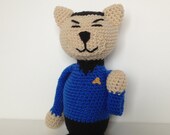 Star Trek Spock Crochet Cat Blue Shirt Amigurumi