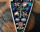 Mosaic Necklace, Dragon Flies, Cross, Blues