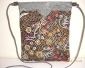 Australian Kangaroos Quilted Fabric Snap Bag Purse