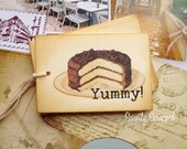 YUMMY Cake Tags, Vintage Look, Sweet Treats, Baking