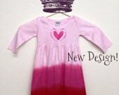 Valentine's Day Cupid Dress, Dip-dyed by hand in glorious sweetheart colors.
