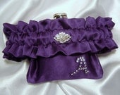 Personalized Flask Garter - Your Custom Color - Embellished w/ Small Crystal  Brooch - 3 oz Hip Flask and Funnel included