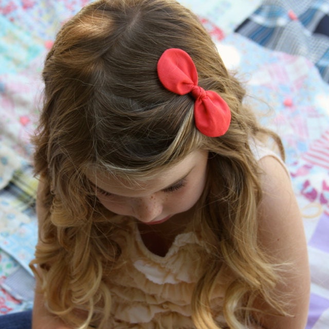dark coral knot bow