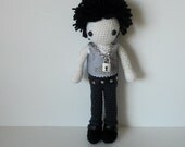 crochet punk boy amigurumi doll