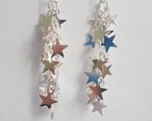 Stars silver dangle earrings - donated for charity by LilyandFern