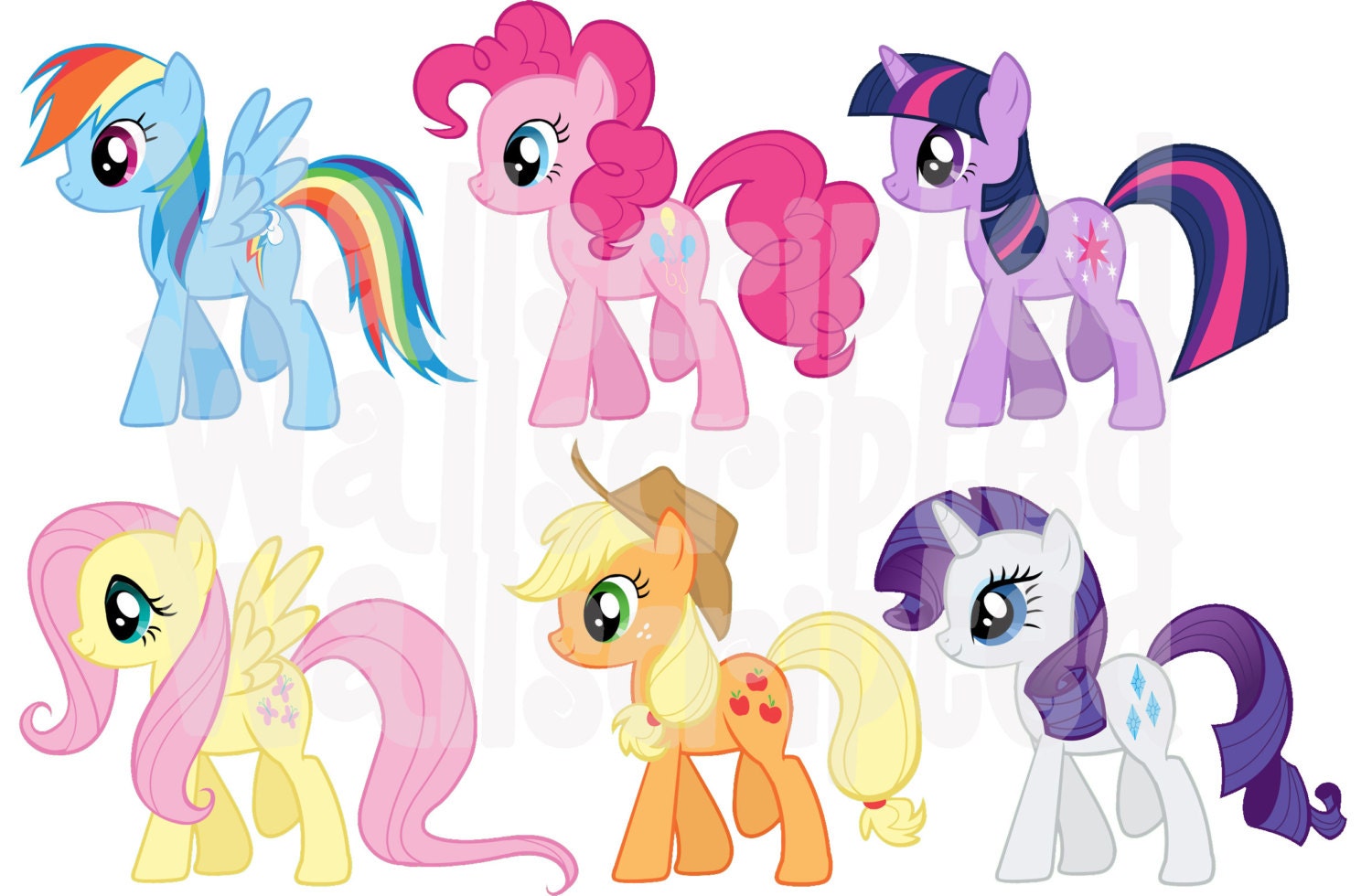 18 inches tall:  Pony of your choice,  MLP Vinyl Decal