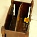 Ornate Wood Magazine Rack Organizer Shelf Storage Stand Antique 1940's Walnut Scroll-work Box Spindle Legs