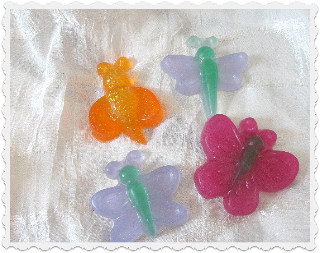 Butterfly, Bumblebee, Dragonfly Glycerin Soap for Easter & Spring