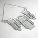 Mirror Art Deco Statement Necklace - Silver Reflective Modern Geometric Acrylic Laser Cut Jewelry