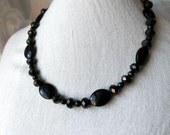 black beaded necklace
