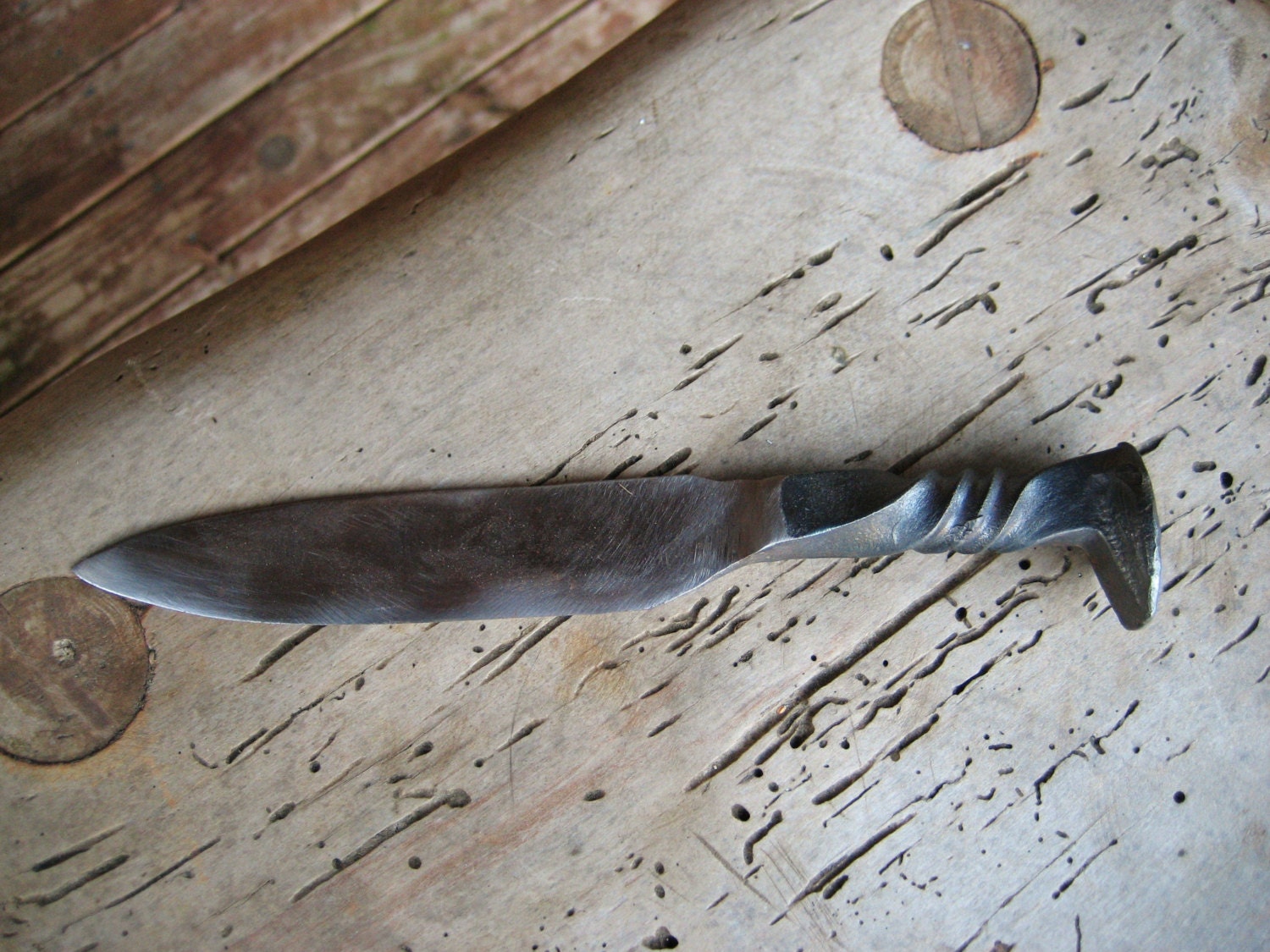 Hand Forged Railroad Spike Knife