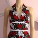 Skull and Roses Goth Punk Rockabilly Halter Dress
