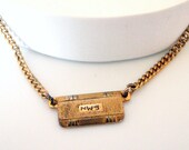 Vintage SWANK Tie Clip with Chain