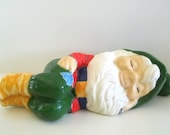 Vintage Sleeping Gnome Garden Colorful