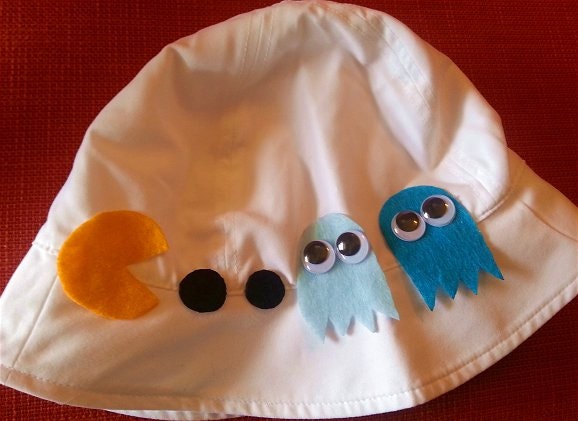 Retro Pac-Man UV50 sunhat  for boys and girls, babies and toddlers