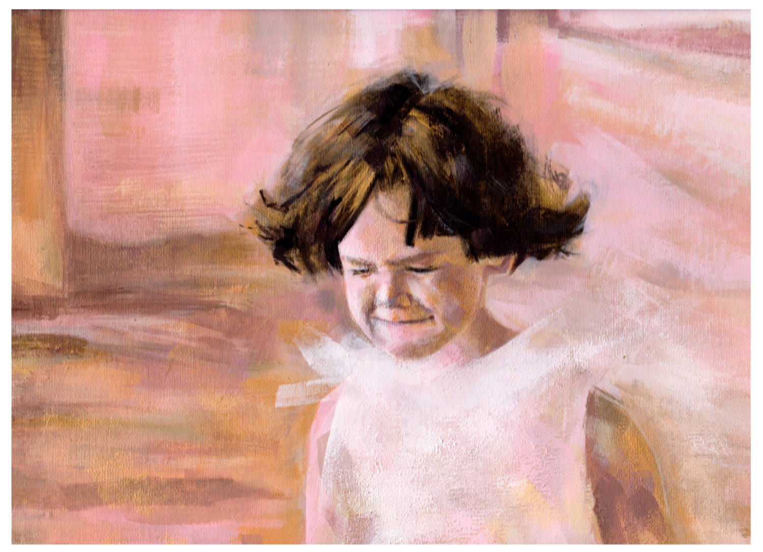 Childhood n1 - print 8x11.5 inch (21x29.5 cm) from original oil painting