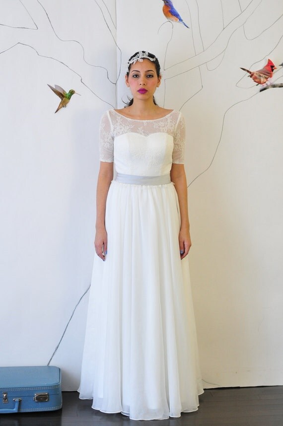 Custom Wedding Dress-Meredith Gown-Made to order in ivory, blush or champagne