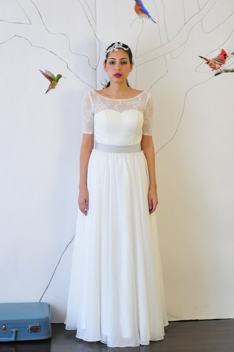 Custom Wedding Dress-Meredith Gown-Made to order in ivory, blush or champagne