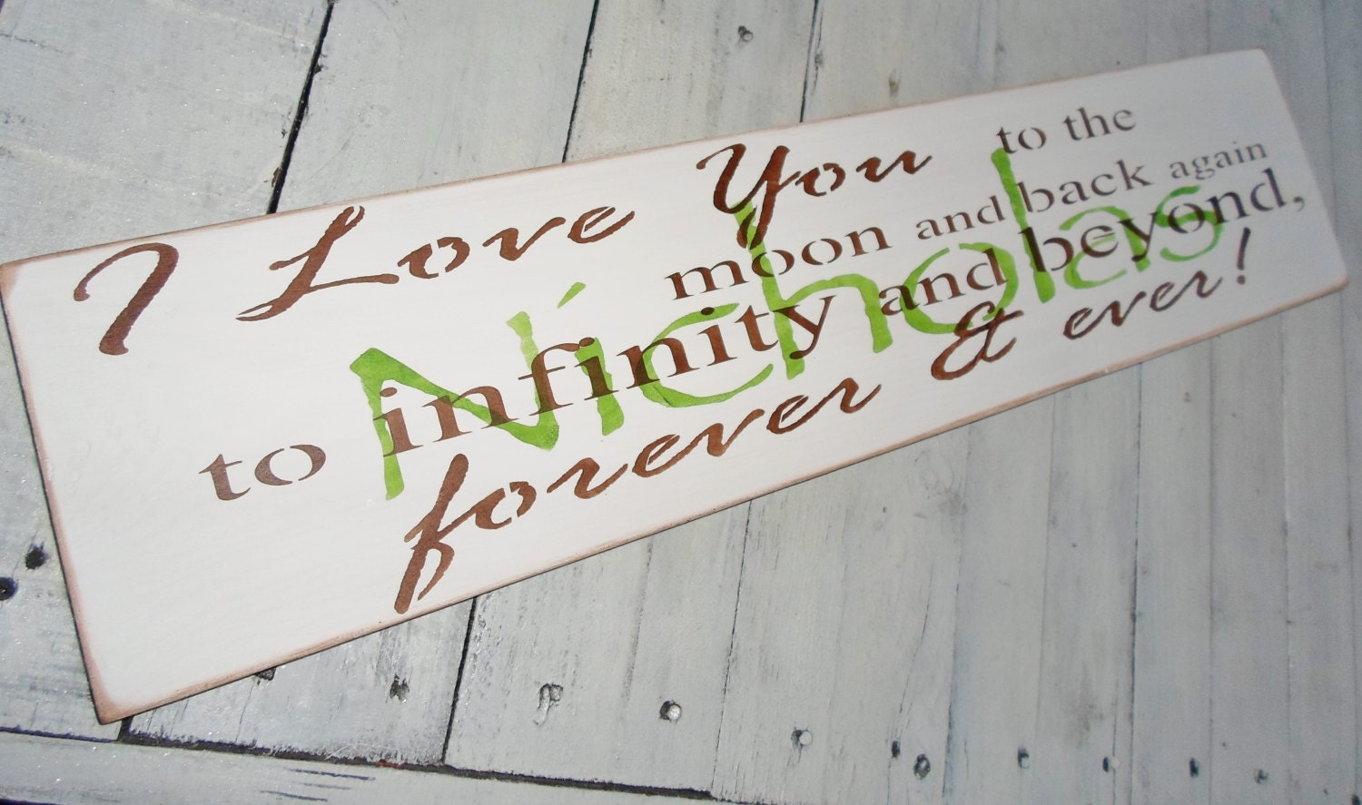 I love you to the moon and back CUSTOMIZED name sign-baby boy's nursery, baby girl's nursery decor