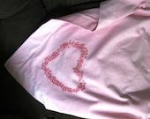 Pretty in  Pink - Hand Embroidered Baby Blanket