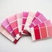 10 Pink Paint Chip Matchbook Notebooks Notepads Upcycled Extra Large Set