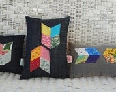 set of three mini pillows