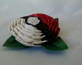 Pokeball Duct Tape Rose Hair Clip