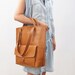 Personalized Tote Bag - Leather - Hand Stitched