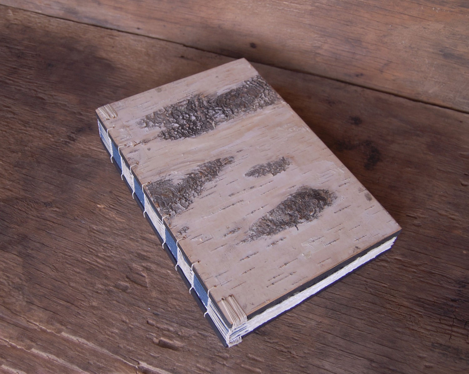 white birch bark handmade journal - wood book - large rustic wedding guest book  unique wedding gift - made to order