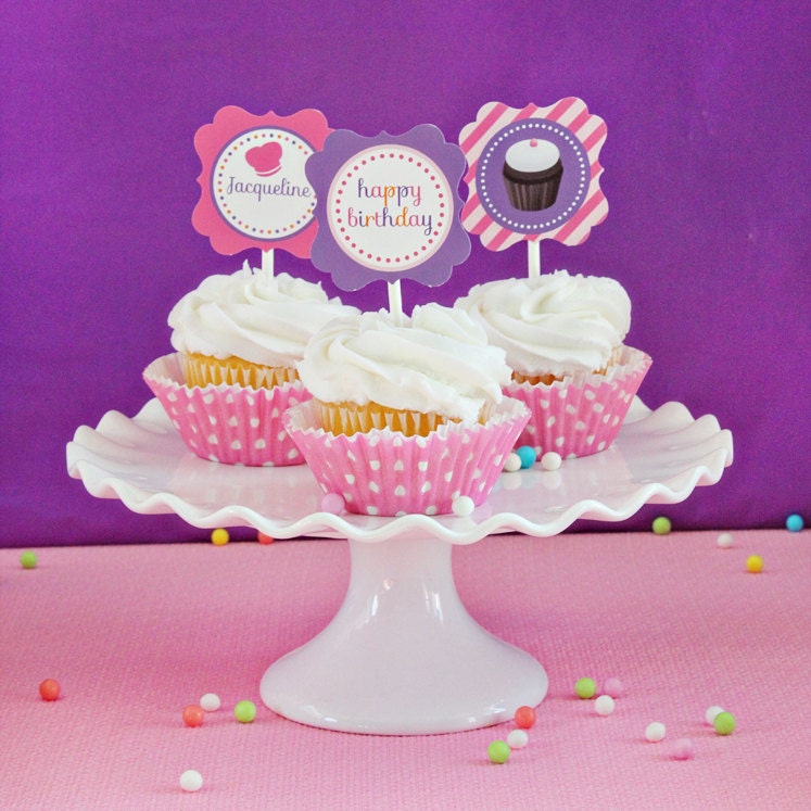 Printable Baking Party Cupcake Toppers - Cupcake Party Decorations by 505 Design Paperie Il_570xn