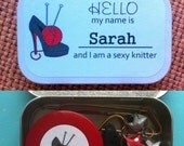 LIMITED EDITION I am a Sexy Knitter: The Knitter's Tool Tin for your Knitting Project Bag