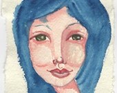 OOAK Orinal Blue Sweet Spirit painting
