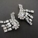 Vintage LA REL Clear Rhinestone Earrings - Wedding